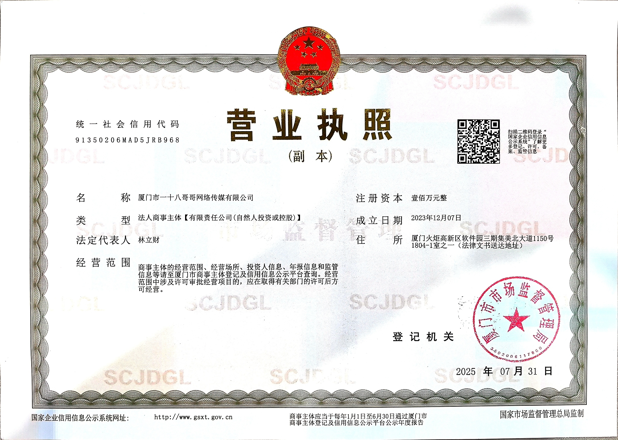 企业营业执照